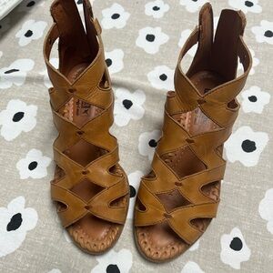 Women's Pikolinos Melilla W4G 1907 Honey Leather Sandals Size 36 (6)